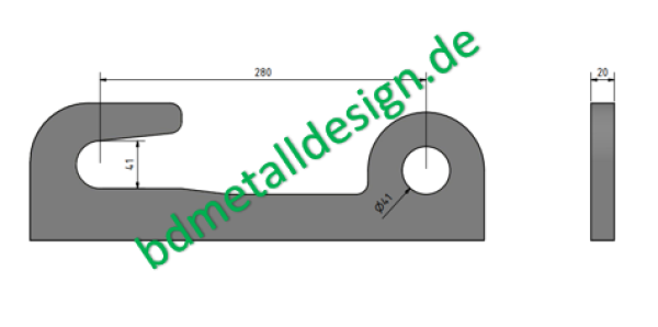 Koppelhaken Kramer 280x40x40mm_t=20mm_312_320_420_512_580_612_750_850